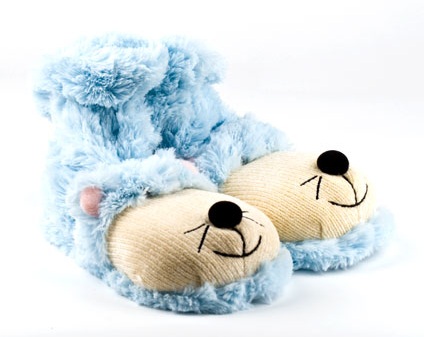 Blue Mouse Sock Slippers