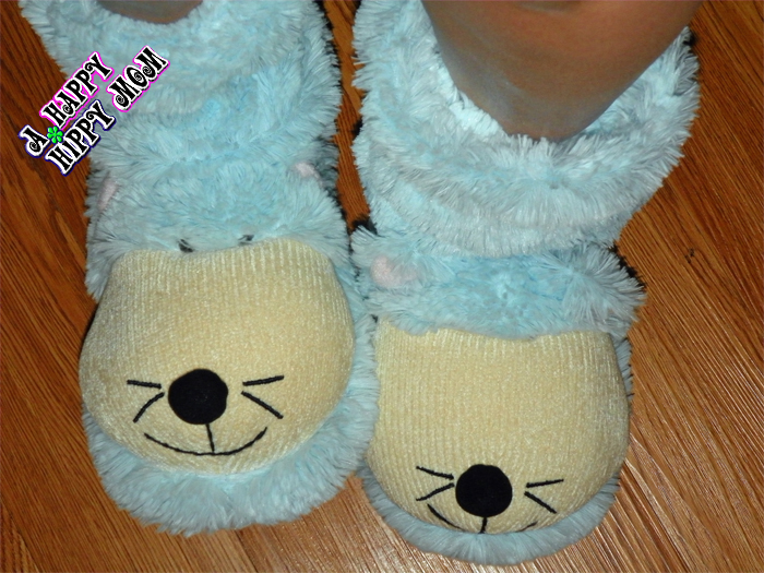 Blue Mouse Sock Slippers