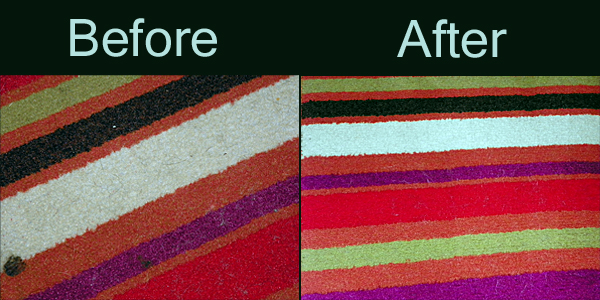 rug before & after