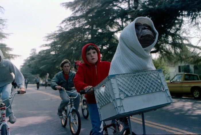 Henry Thomas and E.T. on Bicycle