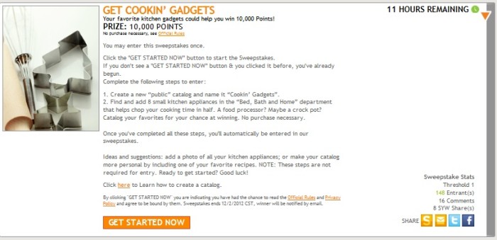 Get Cookin Gadgets Sweep