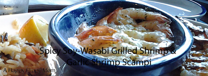 Spicy Soy-Wasabi Grilled Shrimp & Garlic Shrimp Scampi