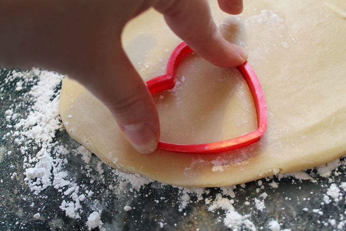 heart shaped sugar cookies