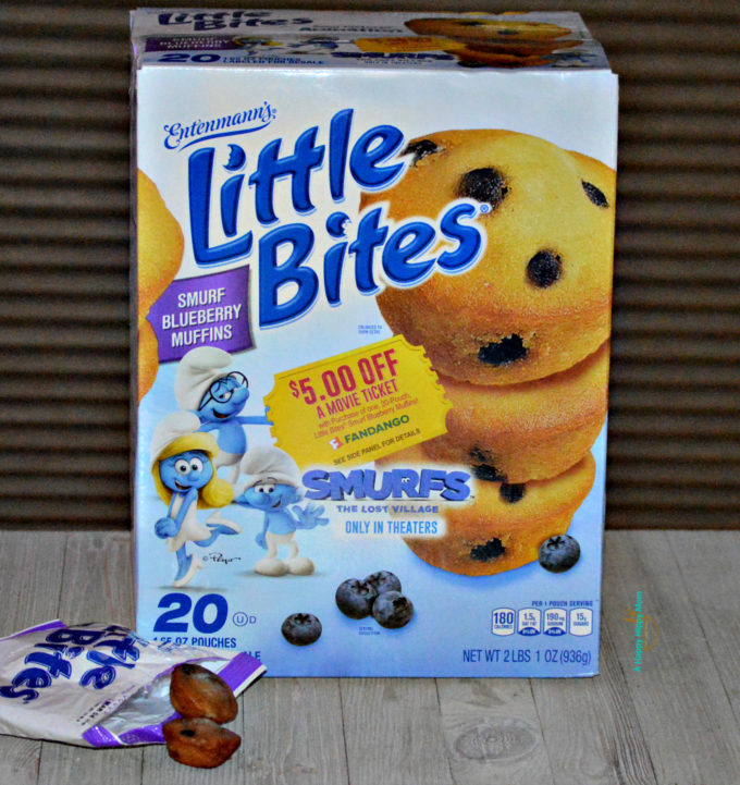 Entenmann’s Little Bites Smurf Blueberry Muffins on-pack promotion
