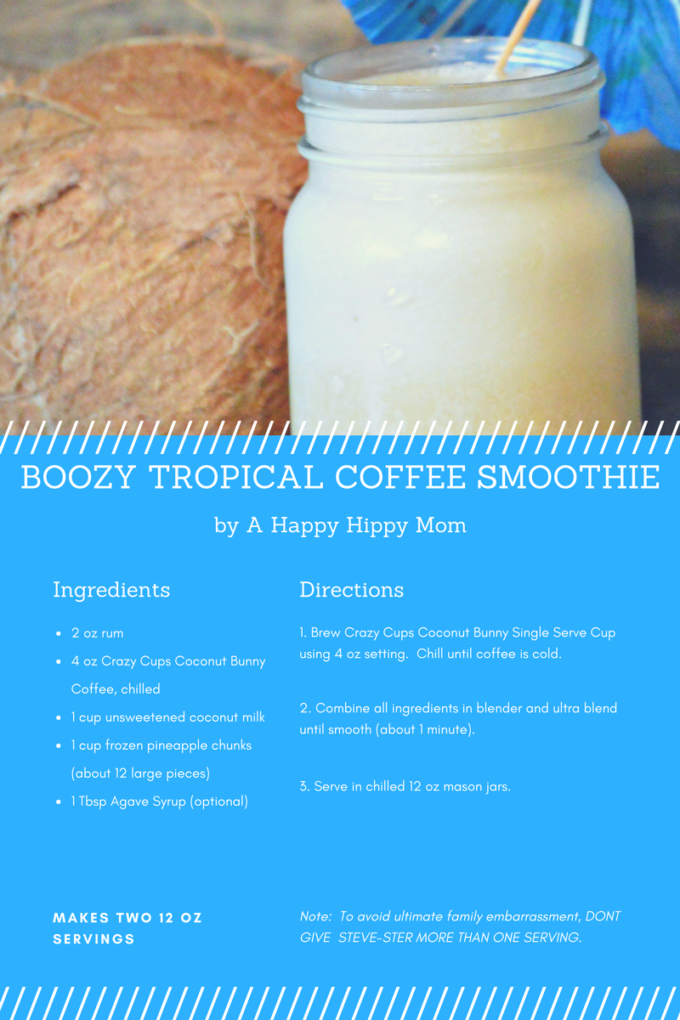 Boozy Tropical Coffee Smoothie