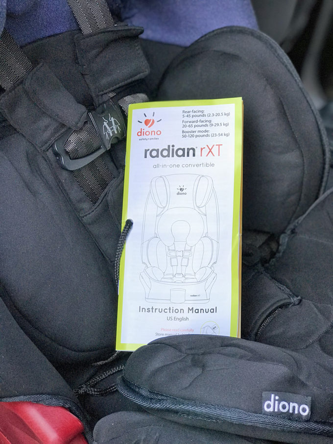 diono radian rxt instruction manual